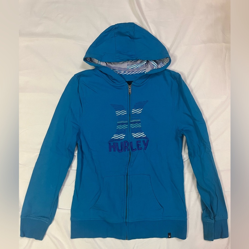 Hurley Teal Kids Zip-Up Hoodie